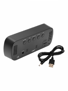 Часы электронные настольные от сети с будильником и термометром VST 895Y-1 Красные